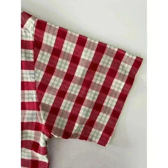 Tommy Hilfiger Mens Size XL Vintage Shirt Red Plaid Summer Fun Retro Cool Cotton - Picture 5 of 13